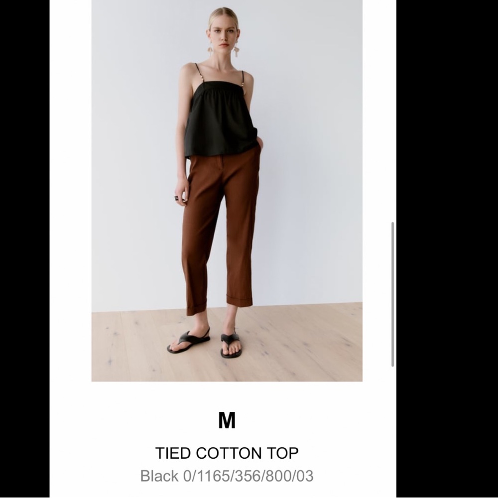 Zara Tied Cotton Top